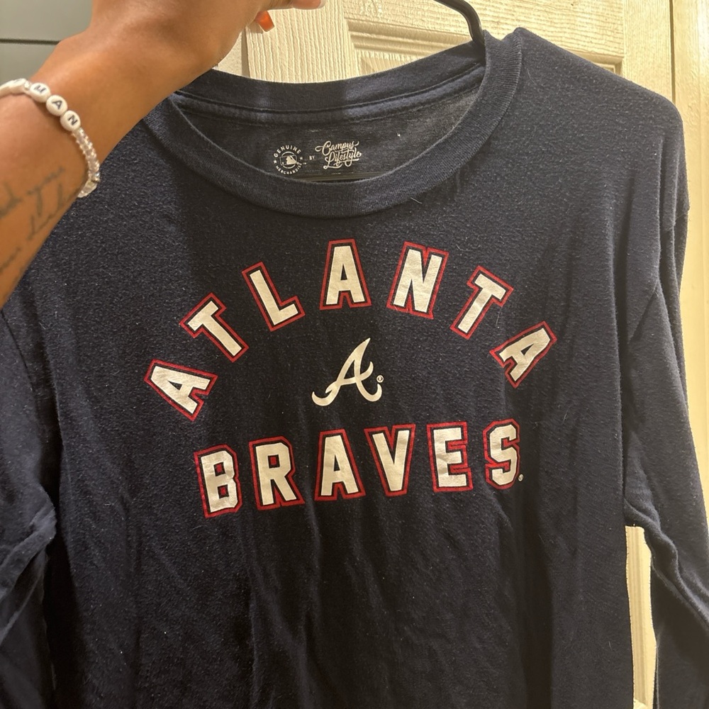 MLB Atlanta Braves Navy Long Sleeve Tee